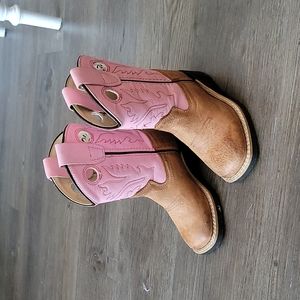 Old West leather girl's boots